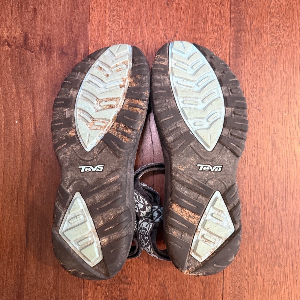 Teva Tirra Sandals Womens 11 Black Blue Geometric Strappy Hiking Sport 1093378 - Picture 5 of 6